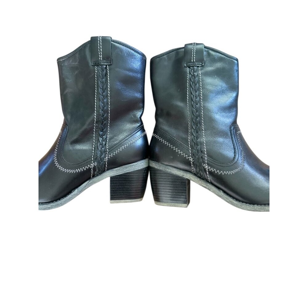 Cowgirl Leather Western Boots Women 8 Black Thinsulate Waterproof Equestrian - Picture 15 of 16